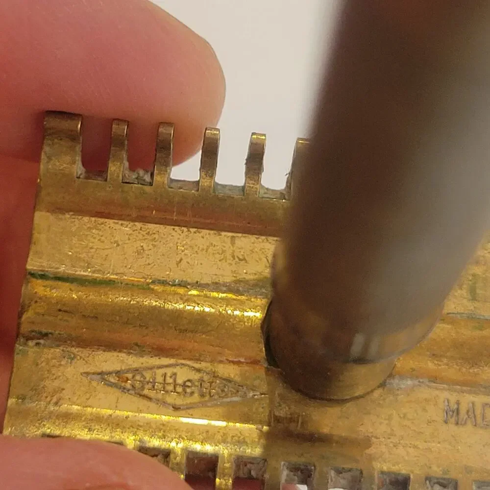 Antique Gillette Safety Razor gold tone  Made in USA pat date jan 13, 1920